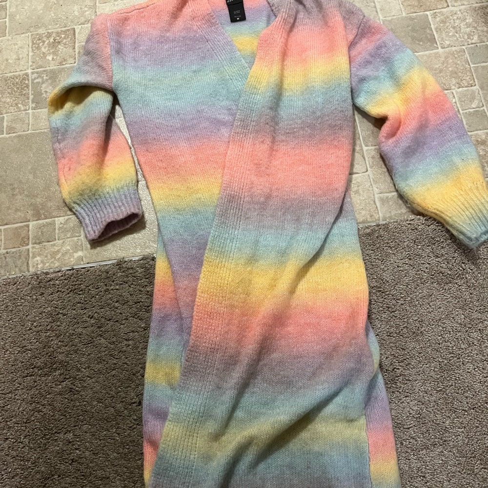 Rainbow knit cardigan